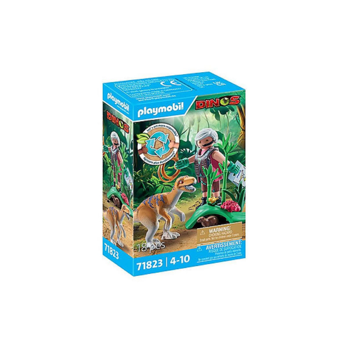 PLAYMOBIL 71823 - Velociraptor - explorateur avec lasso et marmotte