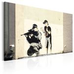 Paris Prix Tableau Imprimé  Sniper & Child - Banksy. Coloris disponibles : Multicolore