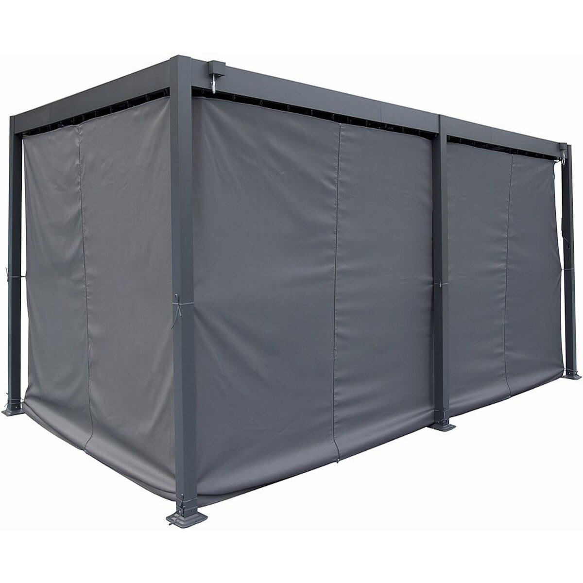 Habitat et Jardin Rideau pour pergola bioclimatique  Kensington  - 3 x 5 m - Gris