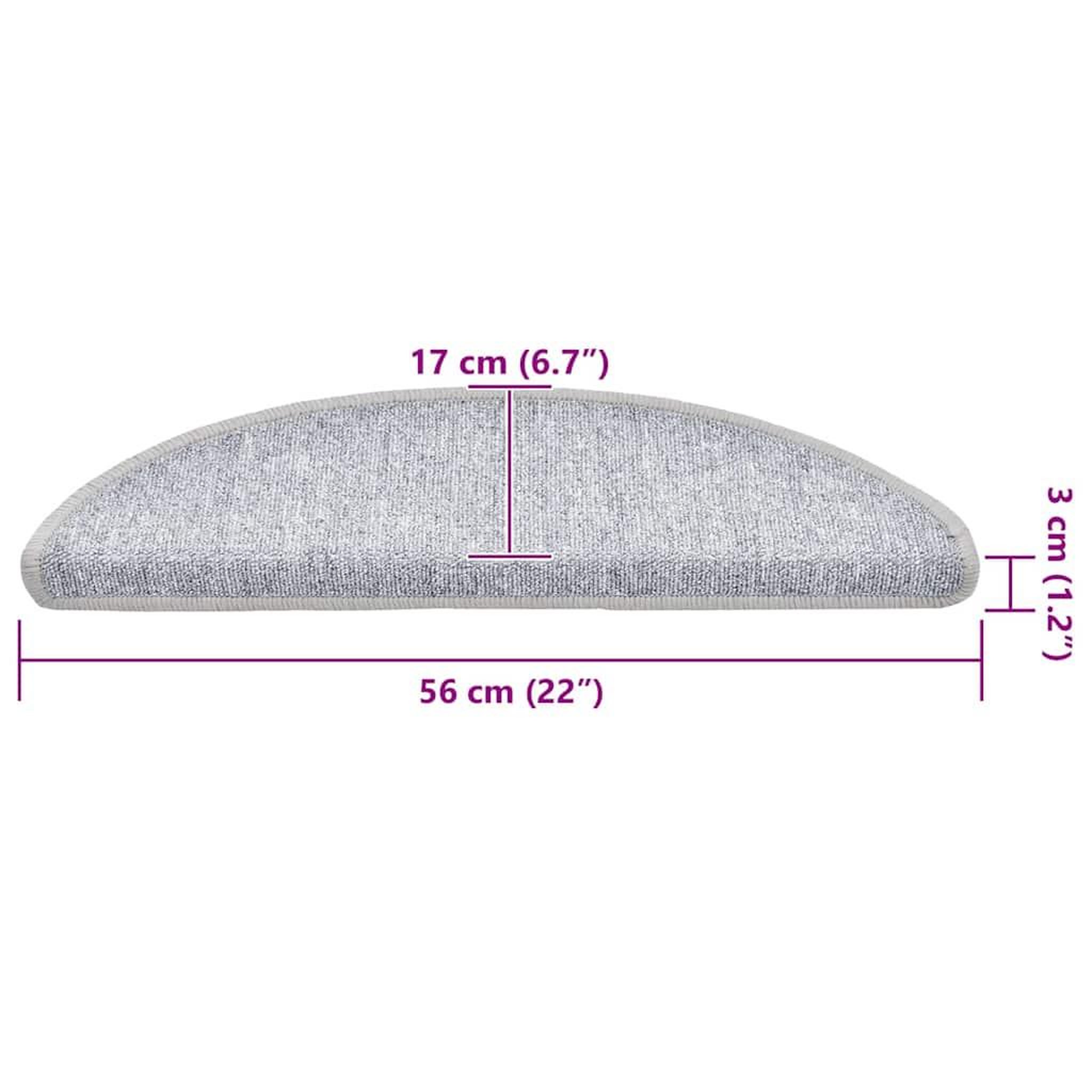 Voir la diapositive 6 : VIDAXL Tapis d'escalier 20 pcs gris clair 56x17x3 cm