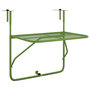 Voir la diapositive 2 : VIDAXL Table de balcon Vert 60x40 cm Acier