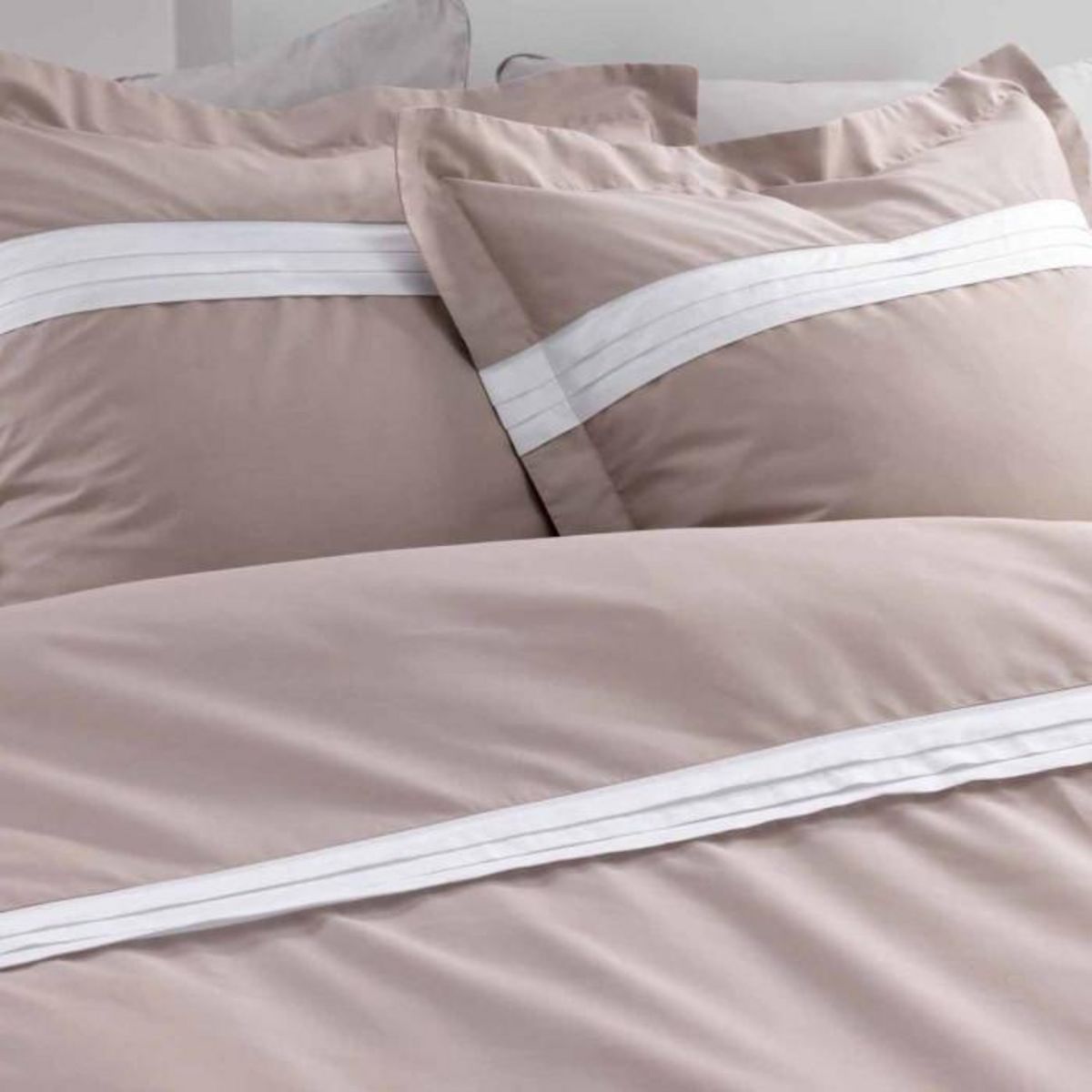 Paris Prix Parure de Lit 3 Pièces  Astoria  260x240cm Naturel