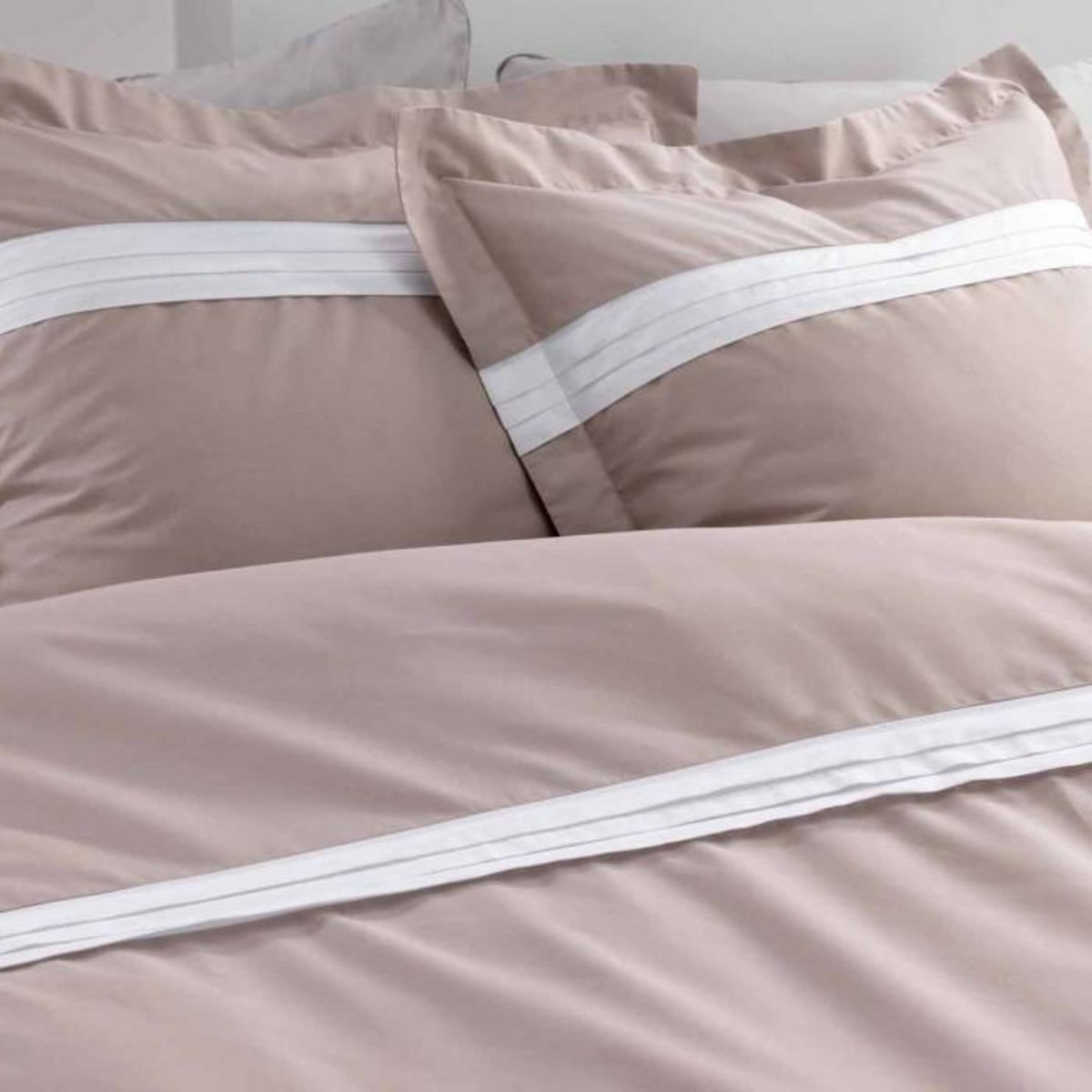 Paris Prix Parure de Lit 3 Pièces  Astoria  260x240cm Naturel