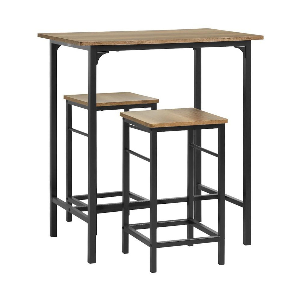 SOBUY SoBuy - Ensemble Table Et 2 Tabourets - Industriel - OGT10