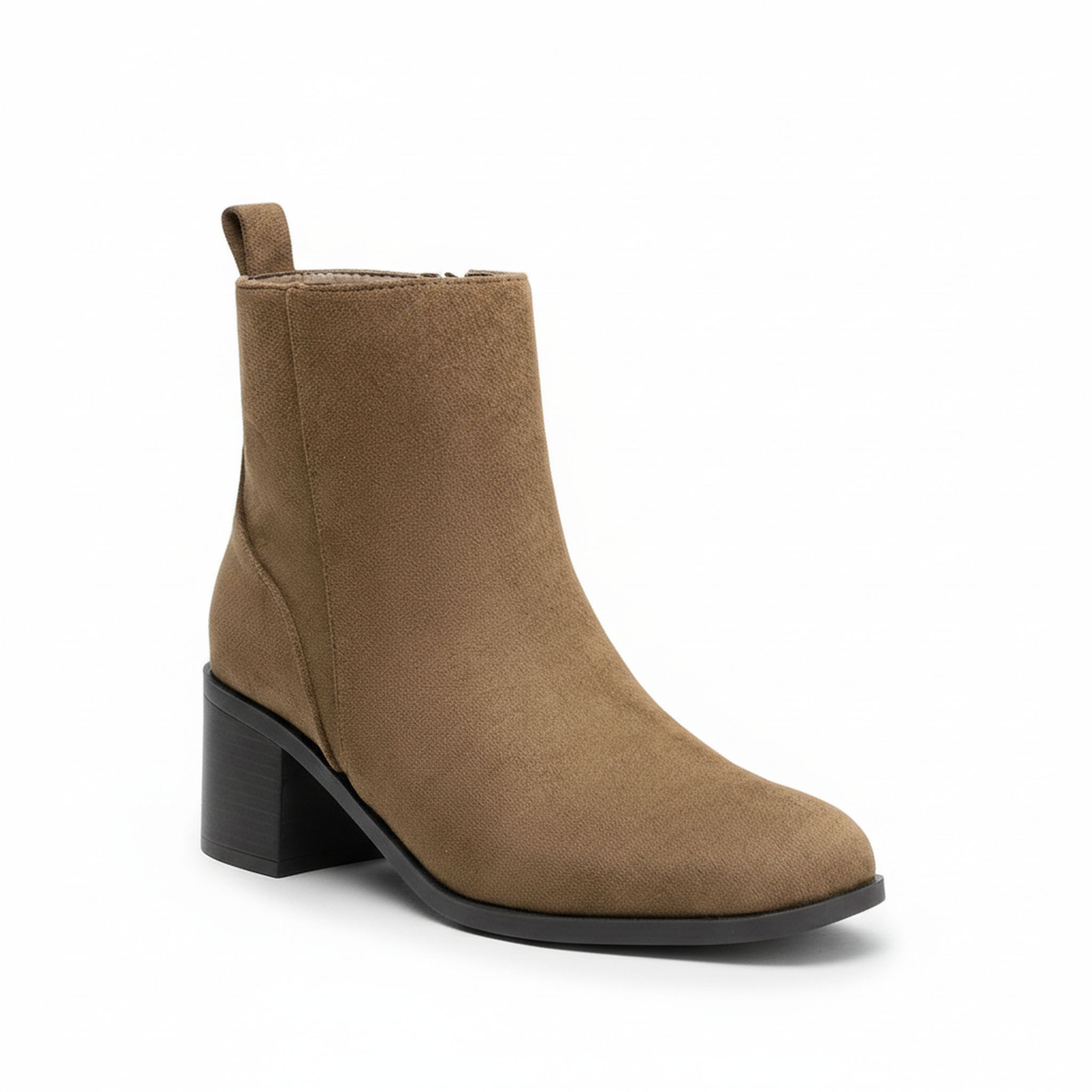 Voir la diapositive 1 : OZABI Ozabi bottines femme suédine zippée talon bloc 5 cm bout arrondi