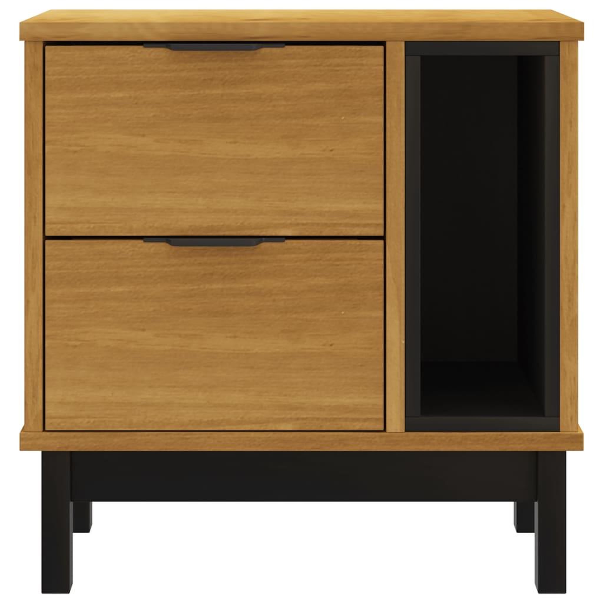 Voir la diapositive 5 : VIDAXL Table de chevet FLAM 49x35x50 cm bois de pin massif