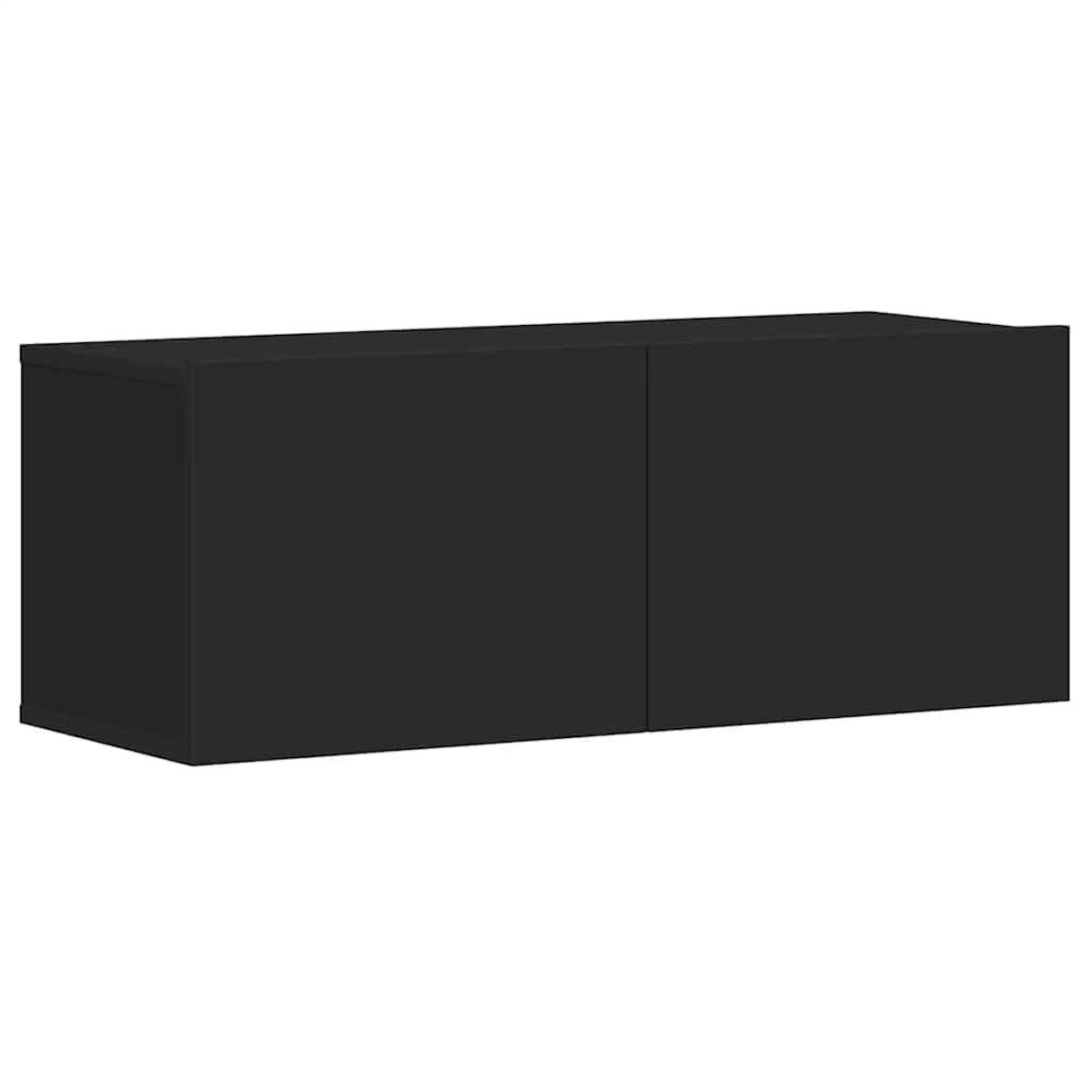 VIDAXL Ensemble de meubles TV 3 pcs Noir Bois d'ingenierie