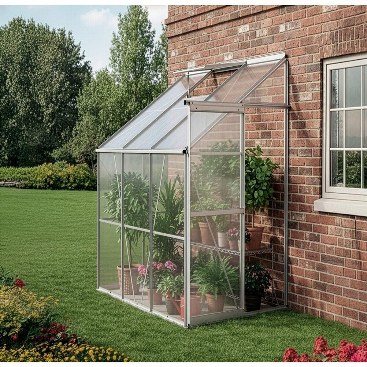 Habitat et Jardin Embase en aluminium pour serre jardin  Basilic  - 2,37 m² - Gris