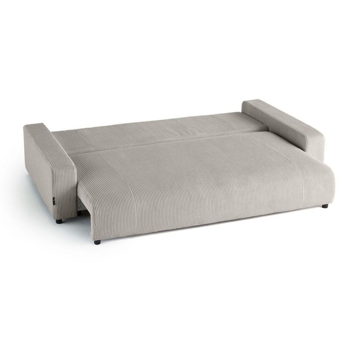 LISA DESIGN Pivoine - canapé droit 3 places - convertible avec coffre - en velours côtelé