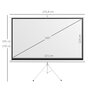 Voir la diapositive 3 : HOMCOM Écran de projection avec support trépied réglable en hauteur home-cinéma vidéo projecteur format 16:9 100 pouces blanc noir