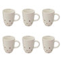 Voir la diapositive 1 : SECRET DE GOURMET Lot de 6 Mugs Coeur  The Floral  44cl Blanc