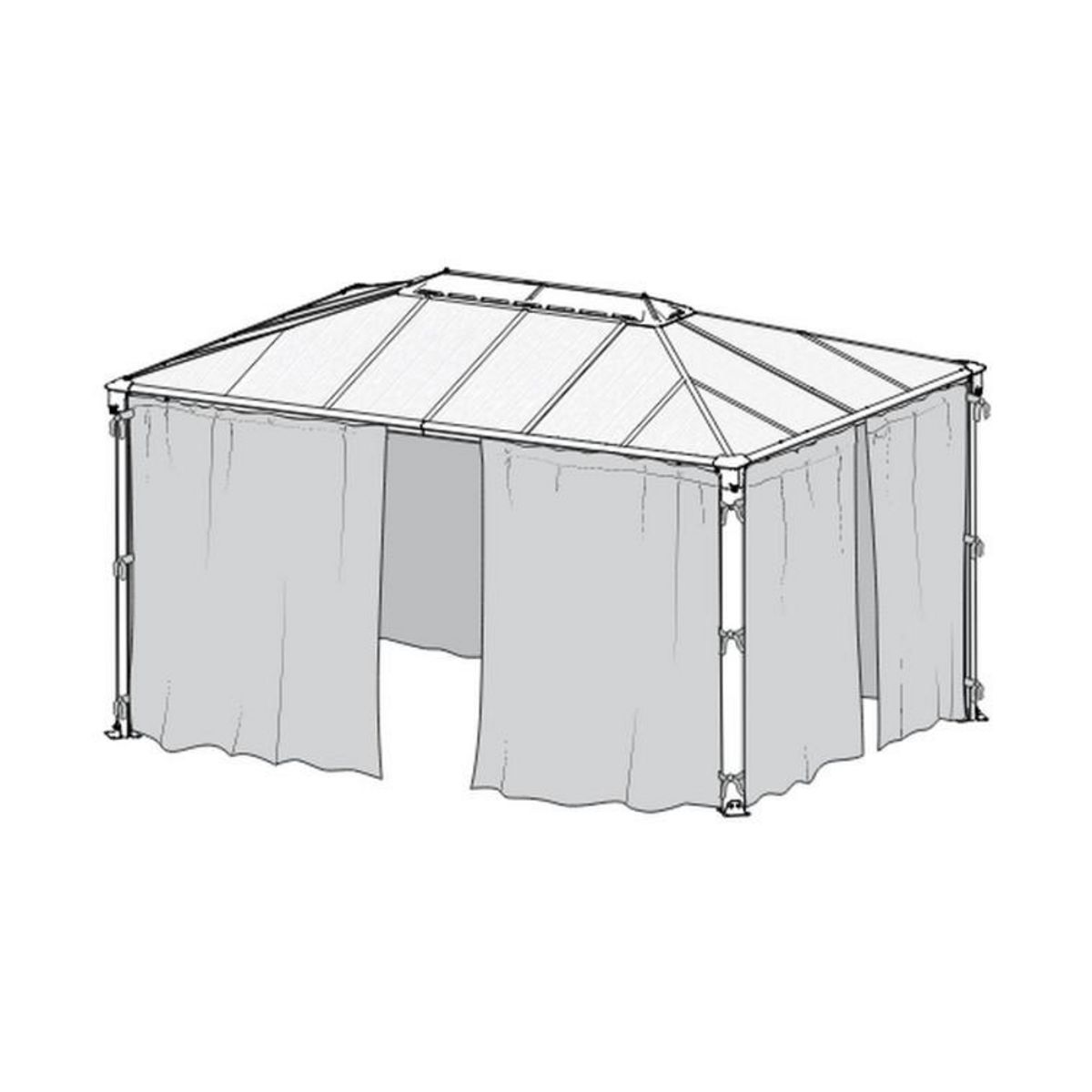 Palram Set de rideaux pour tonnelle - 704056