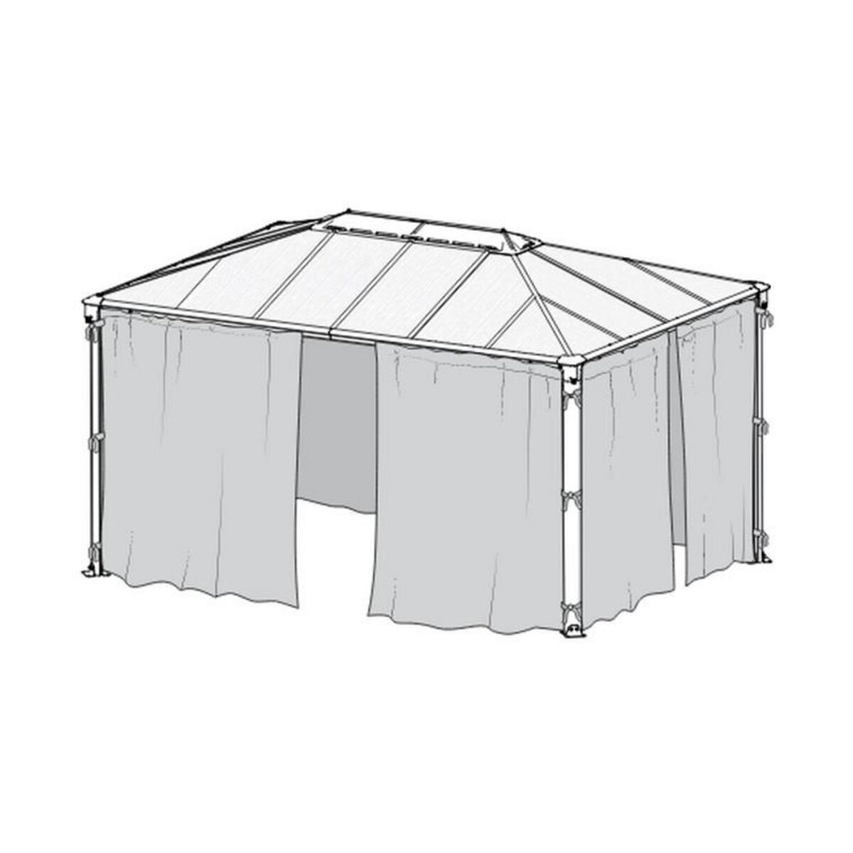 Palram Set de rideaux pour tonnelle - 704056