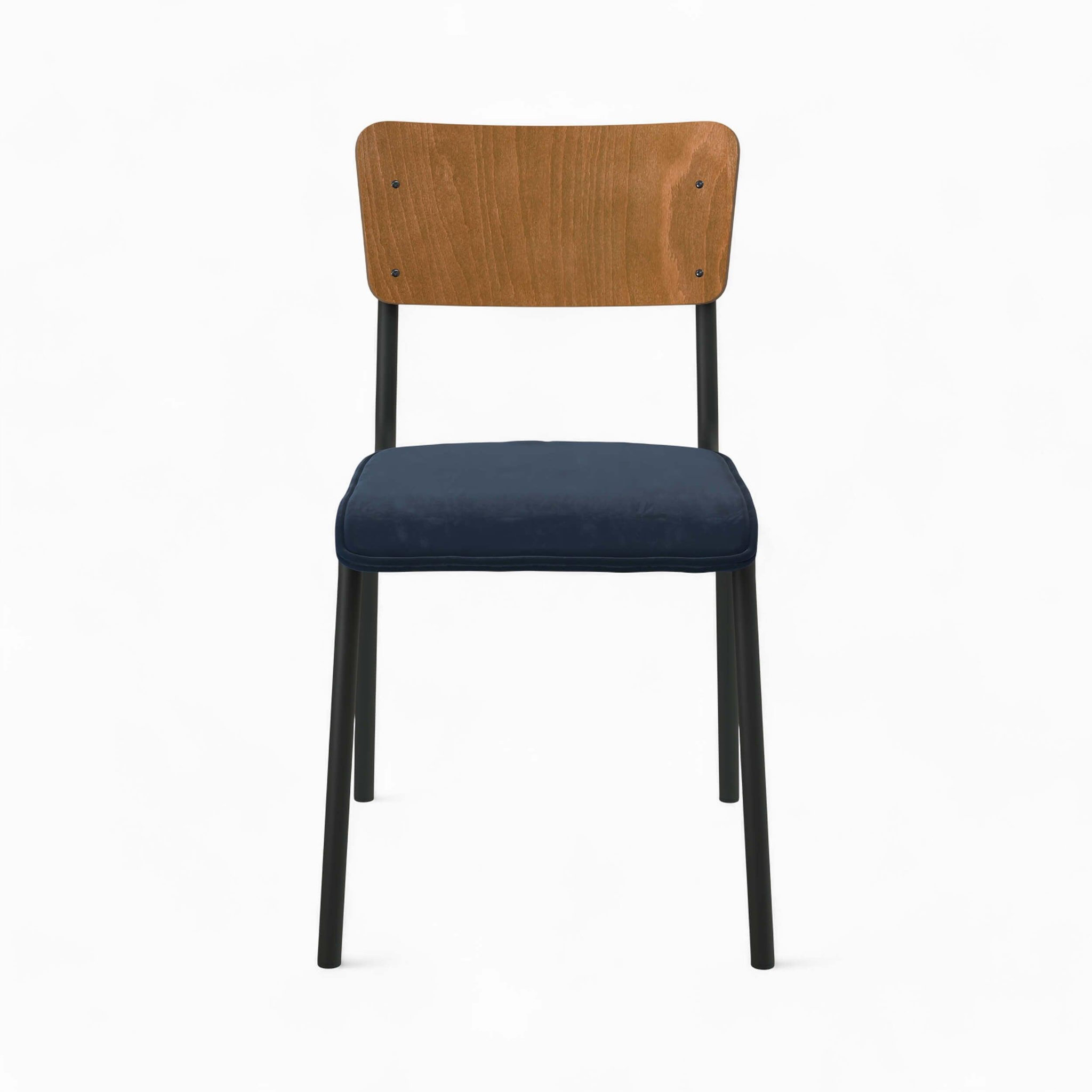 Voir la diapositive 3 : MAISON PAVANE Pack 4 chaises en velours bleu et vert-nico