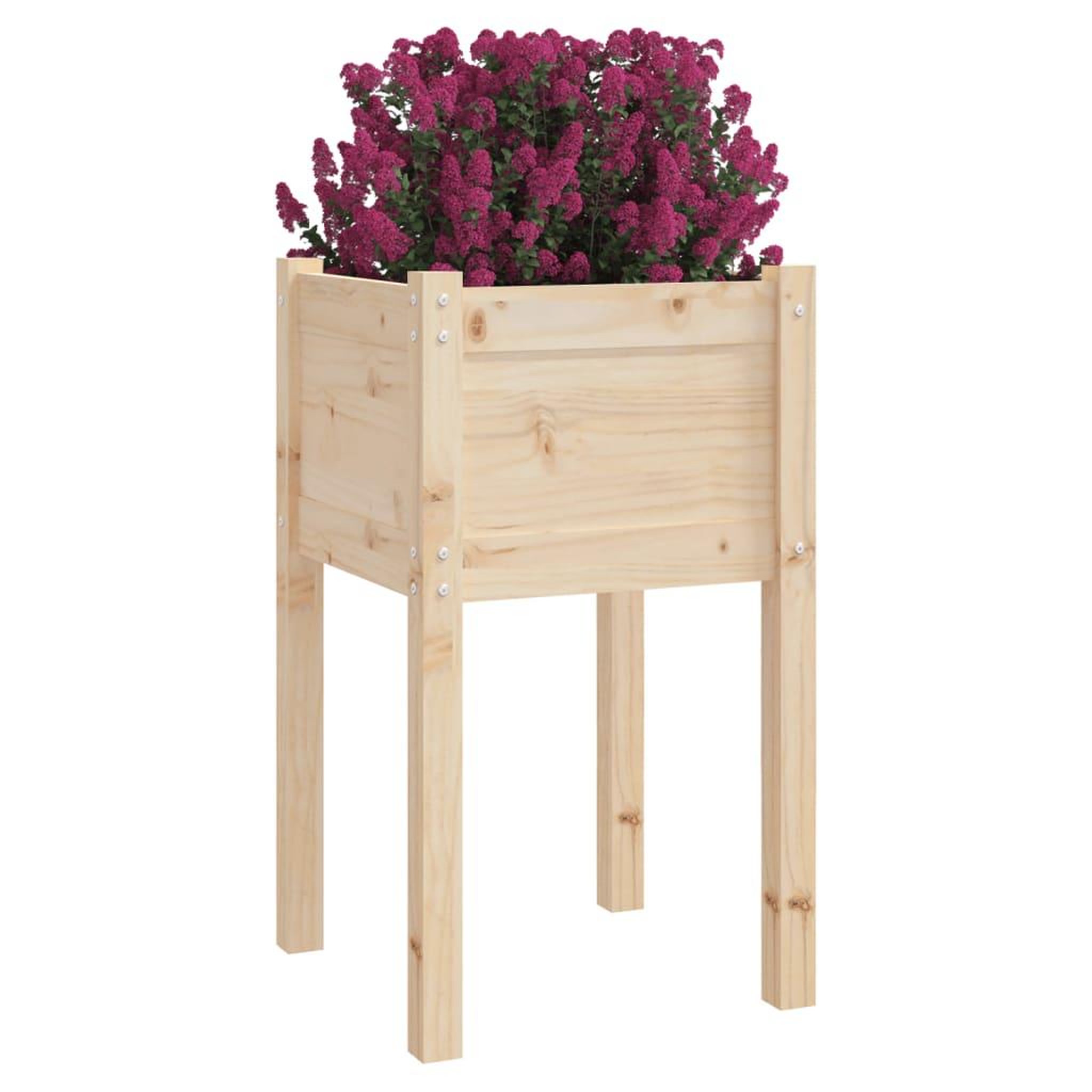Voir la diapositive 3 : VIDAXL Jardiniere d'exterieur 50x50x70 cm bois de pin massif