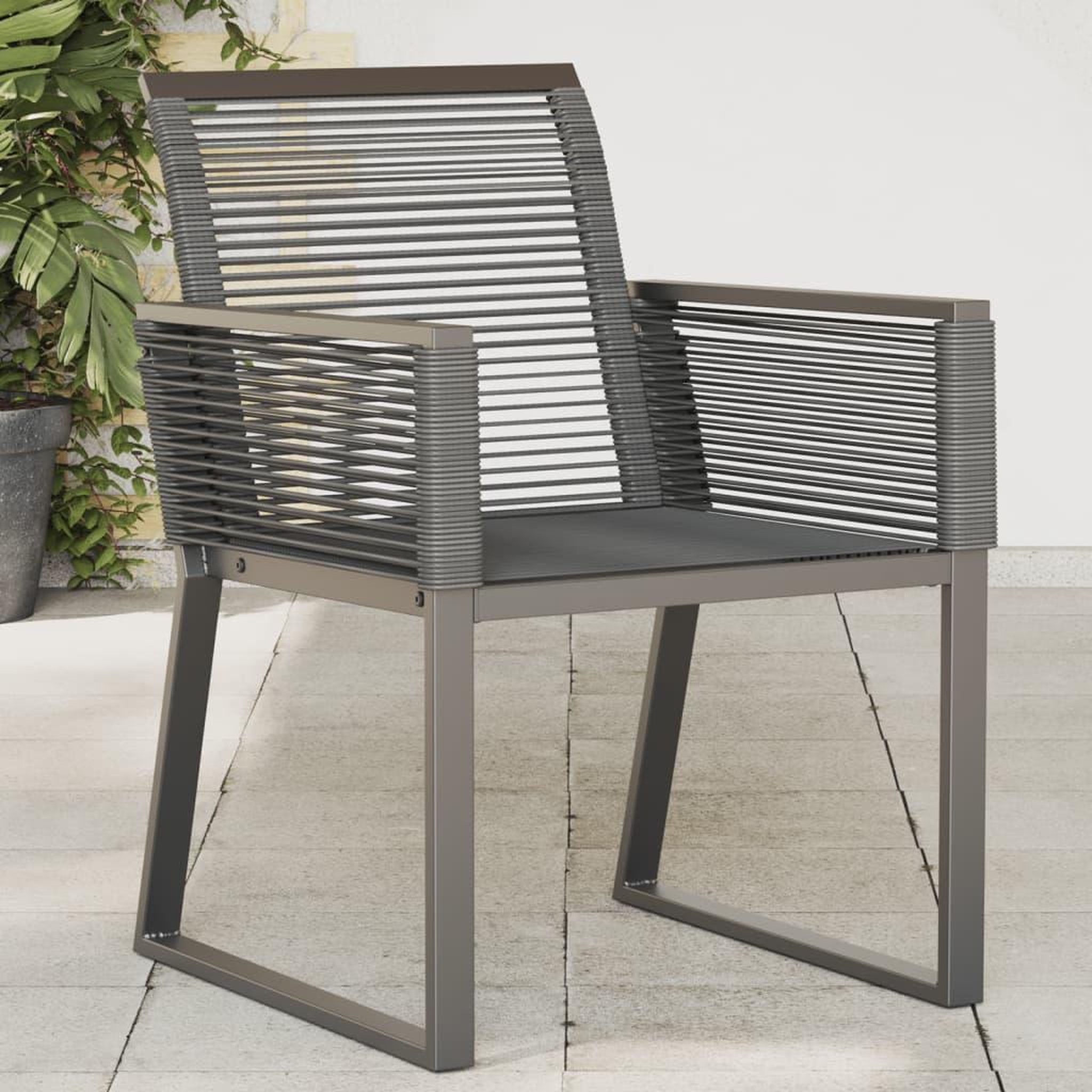VIDAXL Chaises de jardin lot de 2 Noir Resine tressee