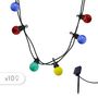 Voir la diapositive 4 : Lumisky Guirlande solaire 10 globes PARTY Multicolore Plastique 5.7 m