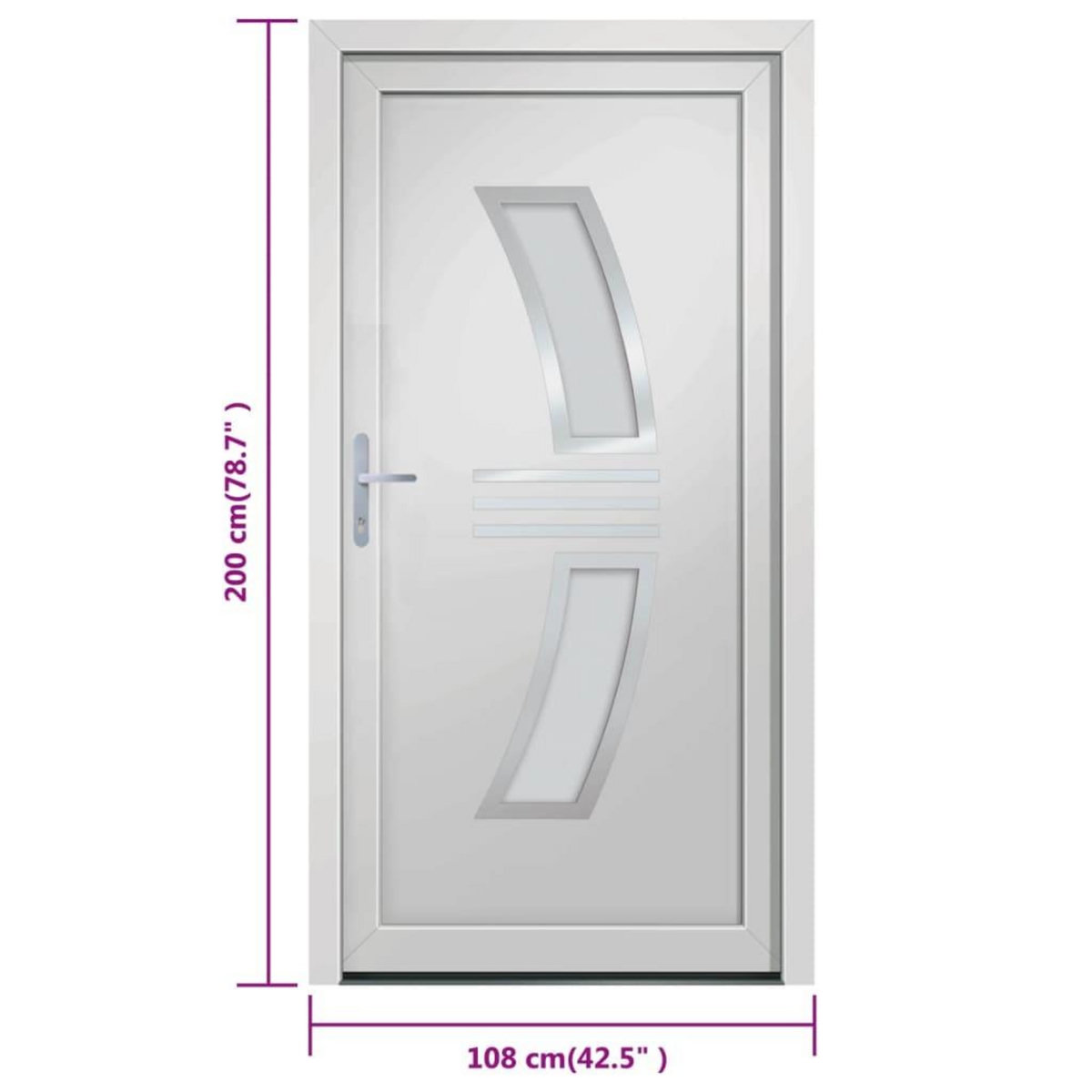 VIDAXL Porte d'entree Blanc 108x200 cm PVC