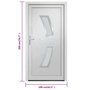 Voir la diapositive 6 : VIDAXL Porte d'entree Blanc 108x200 cm PVC