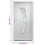 Voir la diapositive 6 : VIDAXL Porte d'entree Blanc 108x200 cm PVC