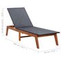 Voir la diapositive 6 : VIDAXL Chaise longue Resine tressee et bois d'acacia massif