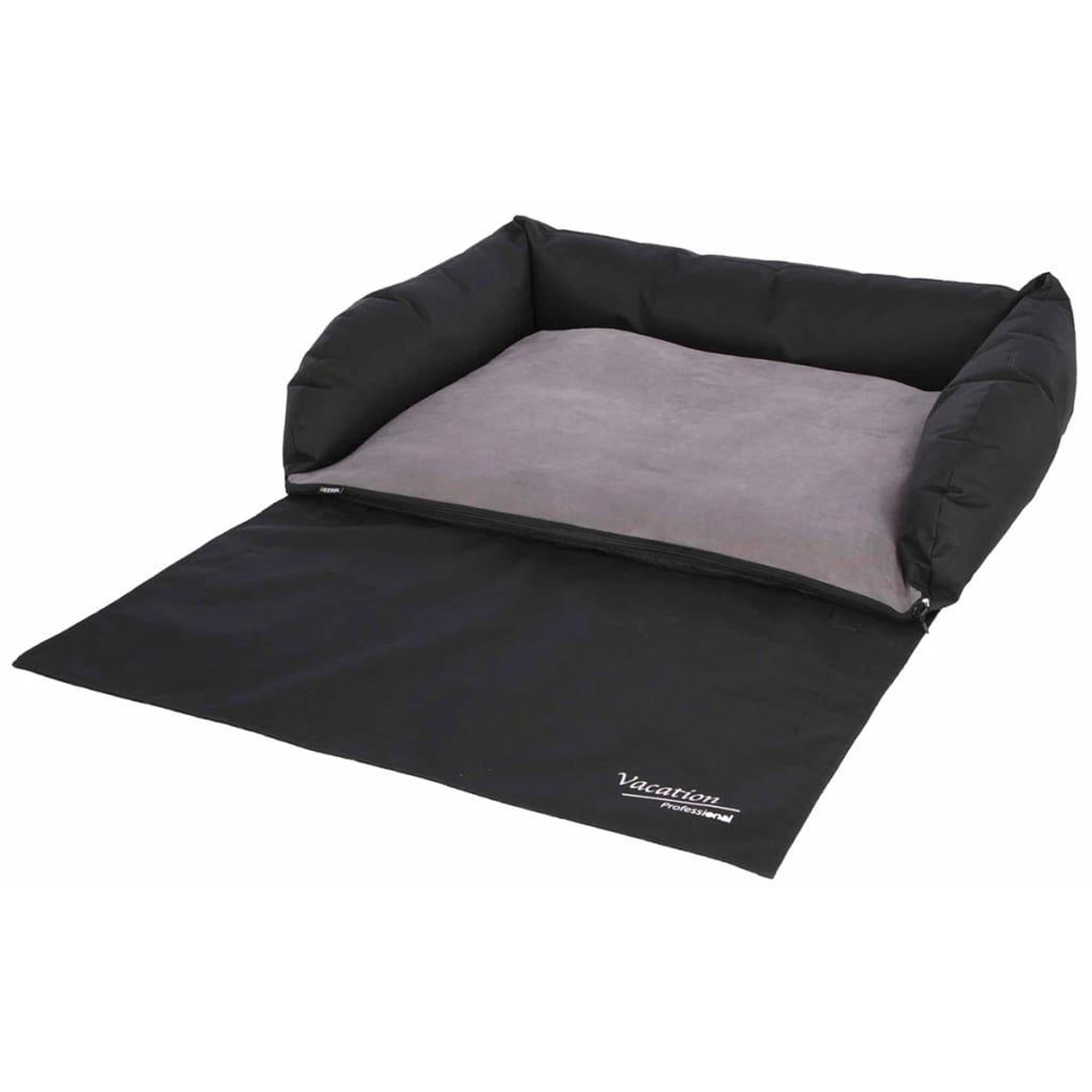 Voir la diapositive 2 : KERBL Kerbl Lit de voiture pour chiens 95x75x16 cm Gris et noir 80584