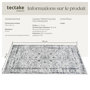 Voir la diapositive 6 : tectake Tapis design vintage à poils courts en laine synthétique et feutre gris 120 x 170 cm
