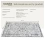Voir la diapositive 6 : tectake Tapis design vintage à poils courts en laine synthétique et feutre gris 120 x 170 cm