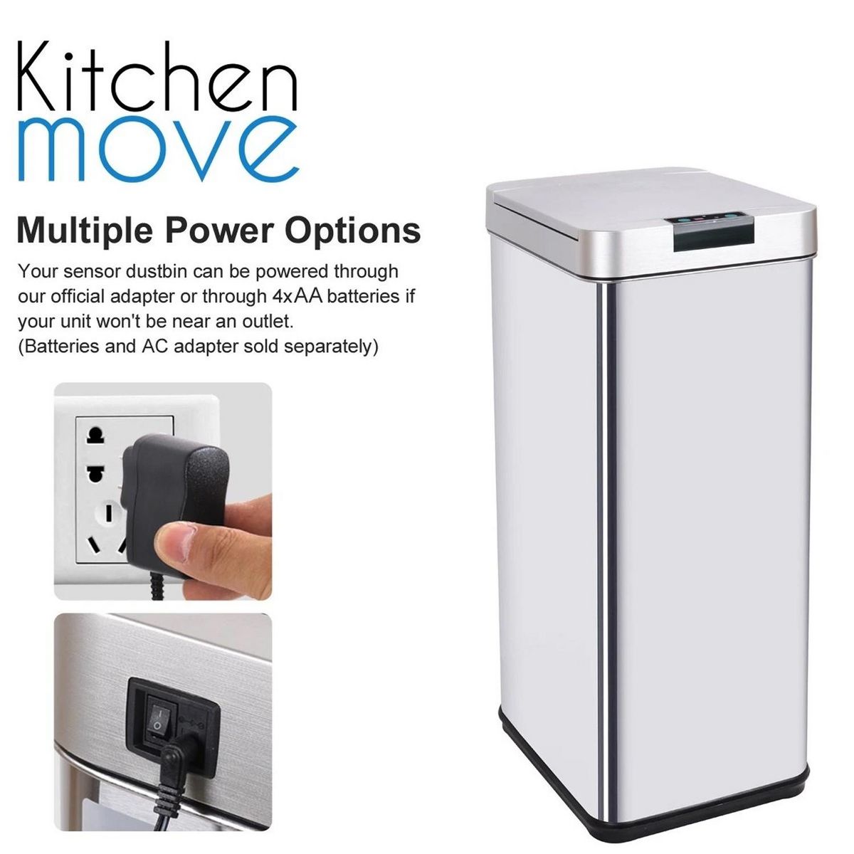 Kitchen move Poubelle automatique 50l inox - bat-d750