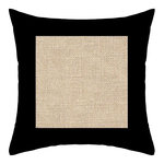 SOLEIL D'OCRE Coussin en coton lavé 40x40 cm JUTE, par Soleil d'Ocre. Coloris disponibles : Noir, Blanc