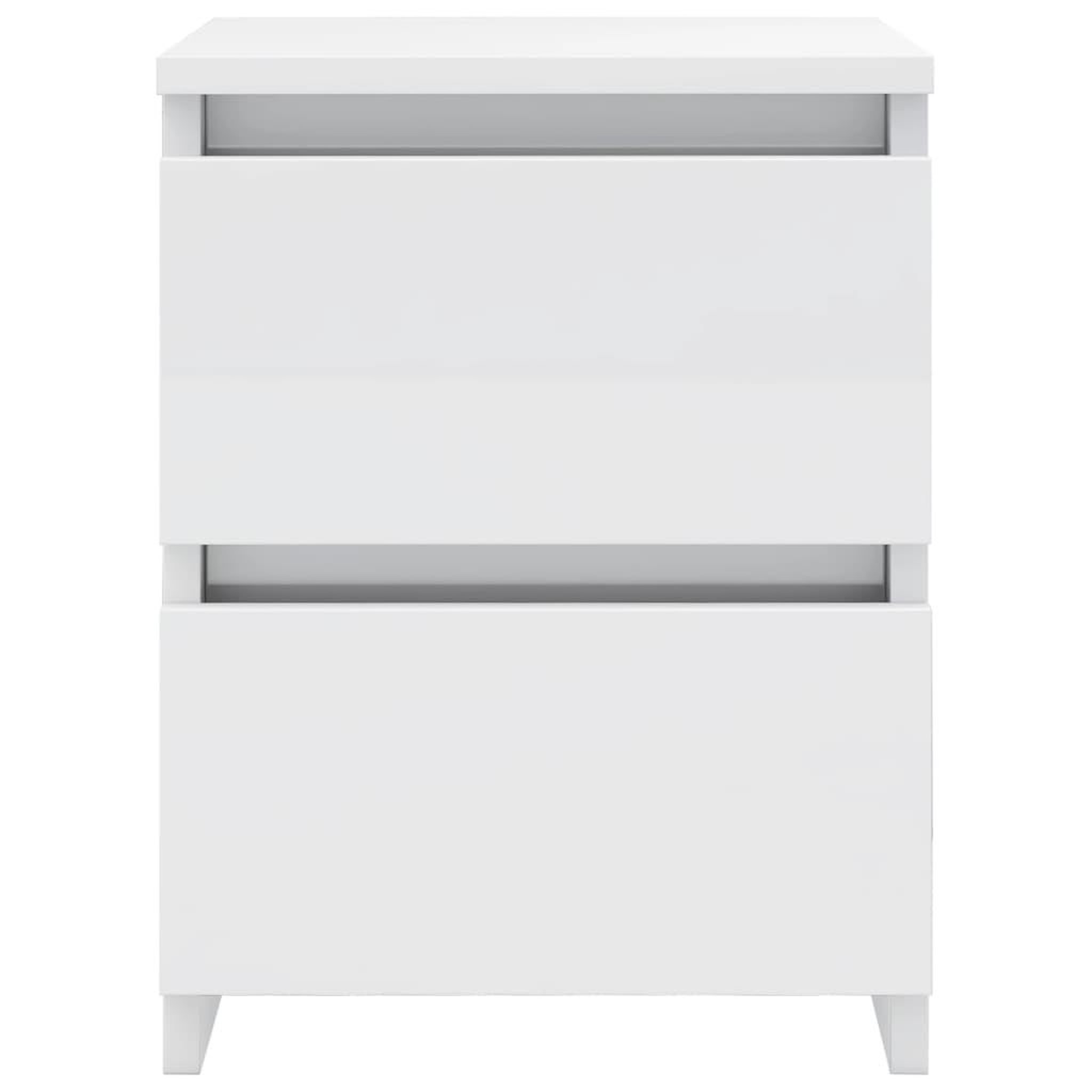 Voir la diapositive 5 : VIDAXL Tables de chevet 2 pcs Blanc brillant Bois d'ingenierie