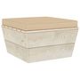 Voir la diapositive 2 : VIDAXL Repose-pied palette de jardin avec coussin Epicea impregne