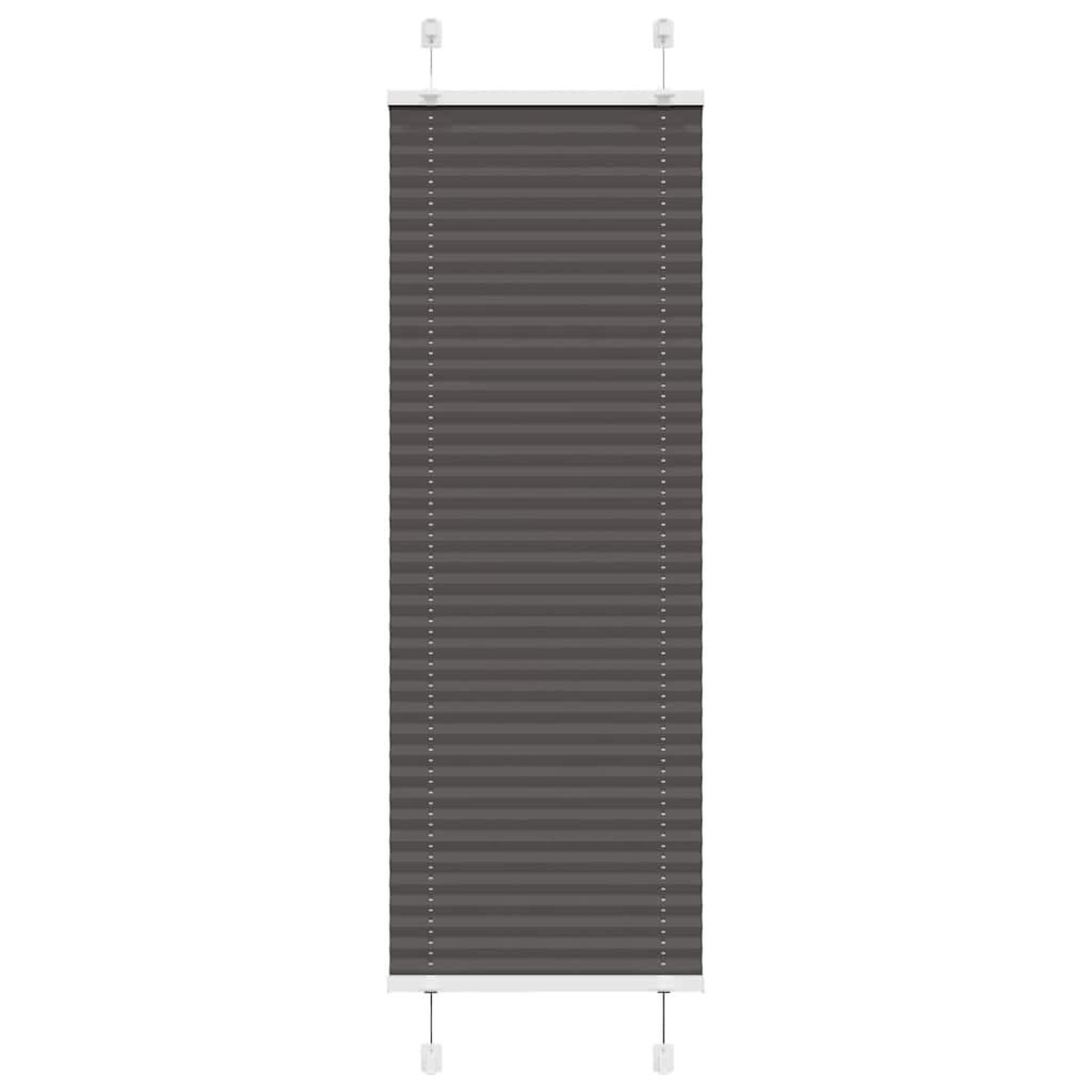 VIDAXL Store plisse noir 45x100 cm largeur du tissu 44,4 cm polyester