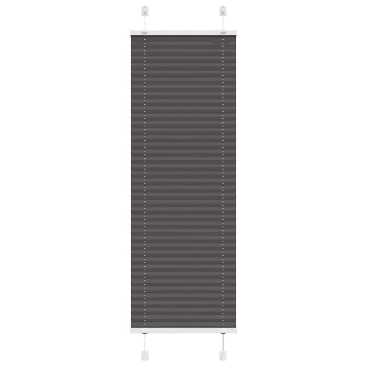 VIDAXL Store plisse noir 45x100 cm largeur du tissu 44,4 cm polyester