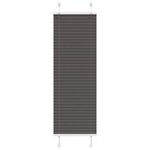 VIDAXL Store plisse noir 45x100 cm largeur du tissu 44,4 cm polyester