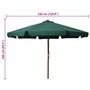 Voir la diapositive 6 : VIDAXL Parasol d'exterieur avec mat en bois 330 cm Vert
