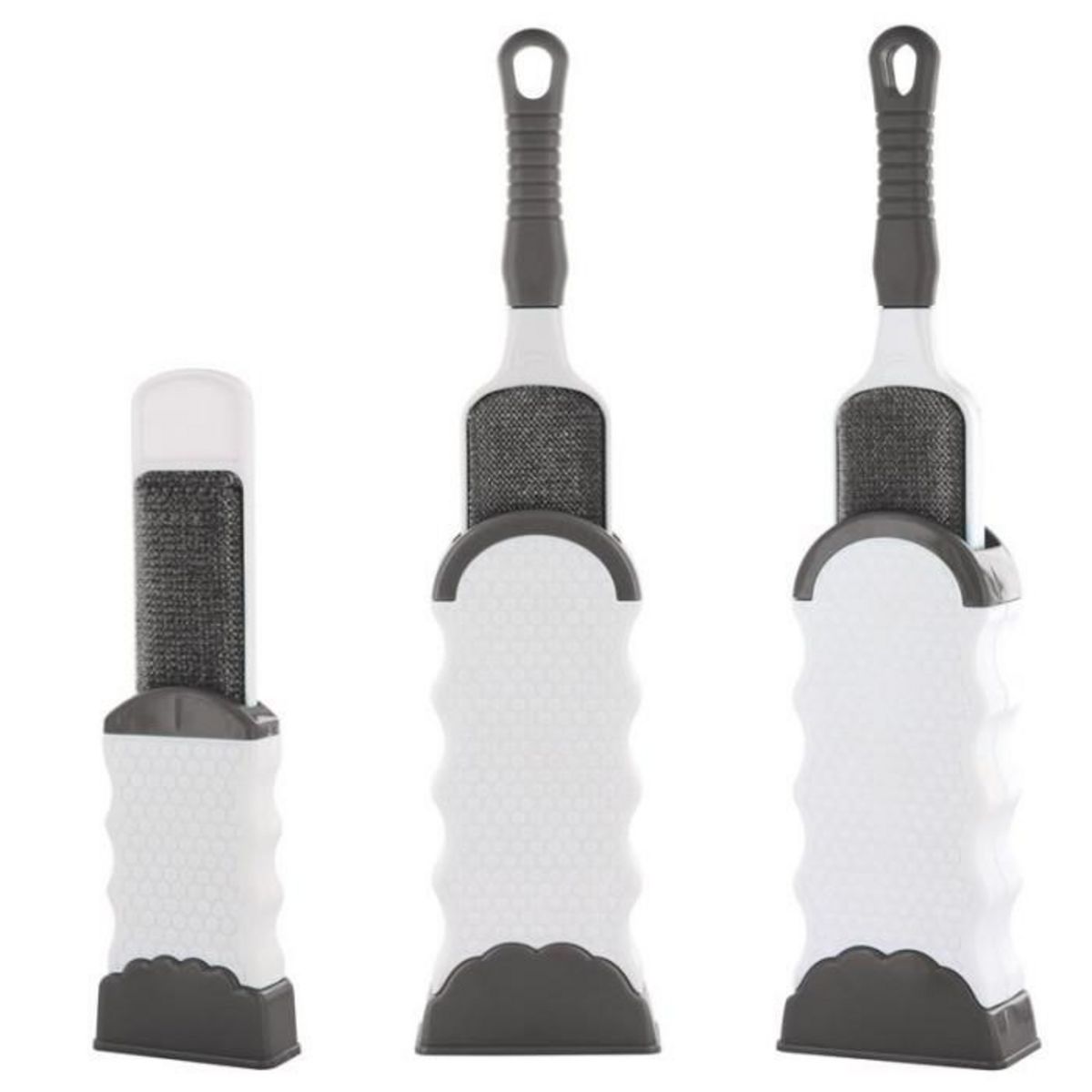 Paris Prix Lot de 2 Brosses pour Textile  Anti-Peluches  32cm Gris