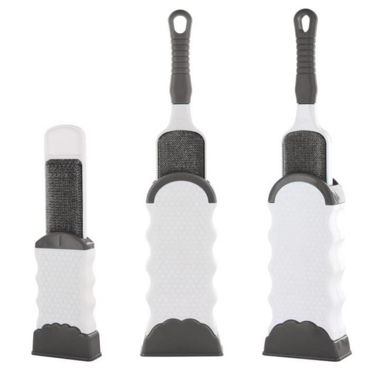 Paris Prix Lot de 2 Brosses pour Textile  Anti-Peluches  32cm Gris