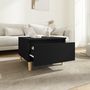 Voir la diapositive 3 : VIDAXL Table d'appoint Noir 50x46x35 cm Bois d'ingenierie