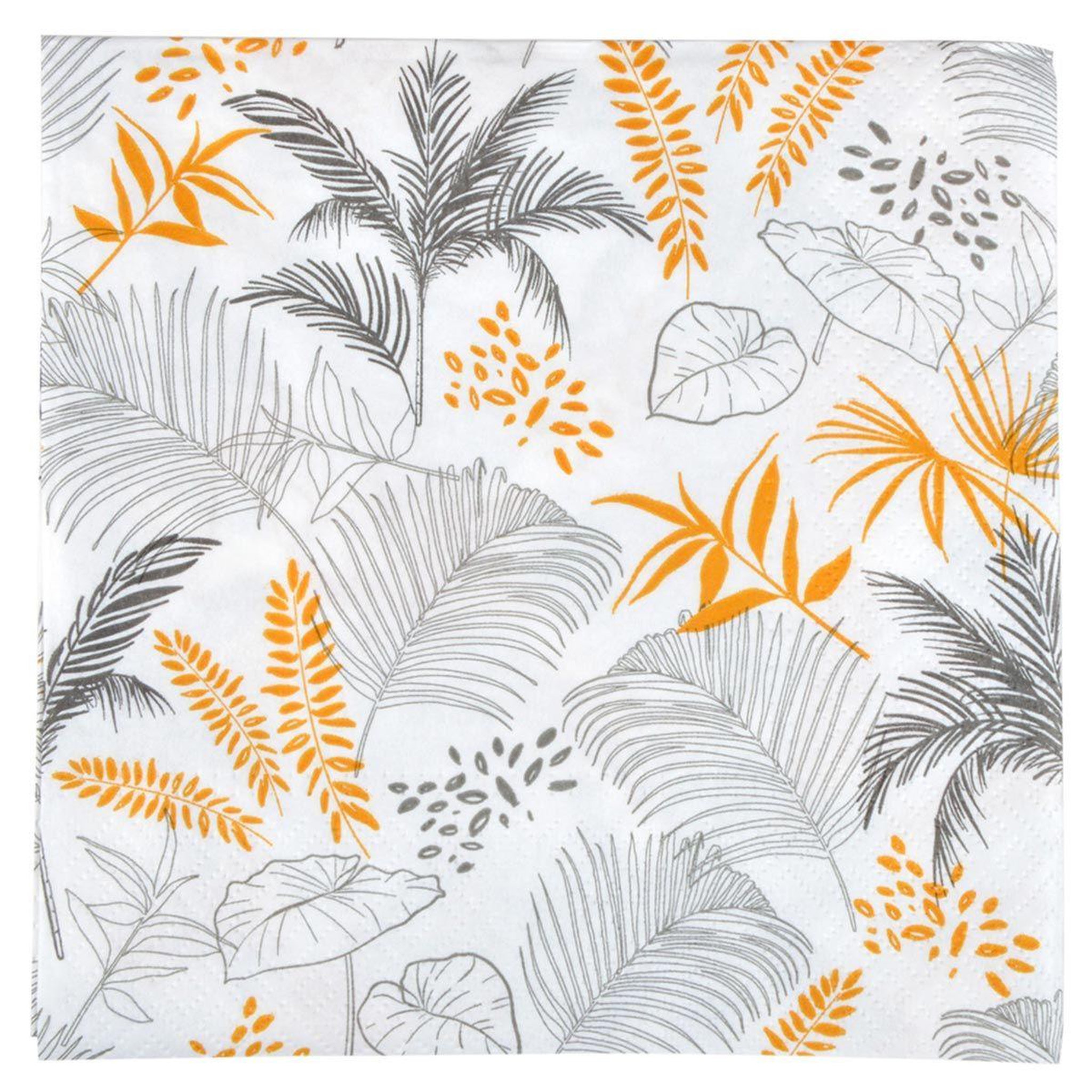HOMEA Lot de 20 serviettes en papier  exotic mood  33x33cm moutarde