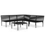 Voir la diapositive 3 : VIDAXL Salon de jardin 6 pcs avec coussins Noir PVC