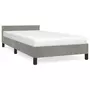 VIDAXL Cadre de lit avec tete de lit Gris clair 80x200 cm Velours