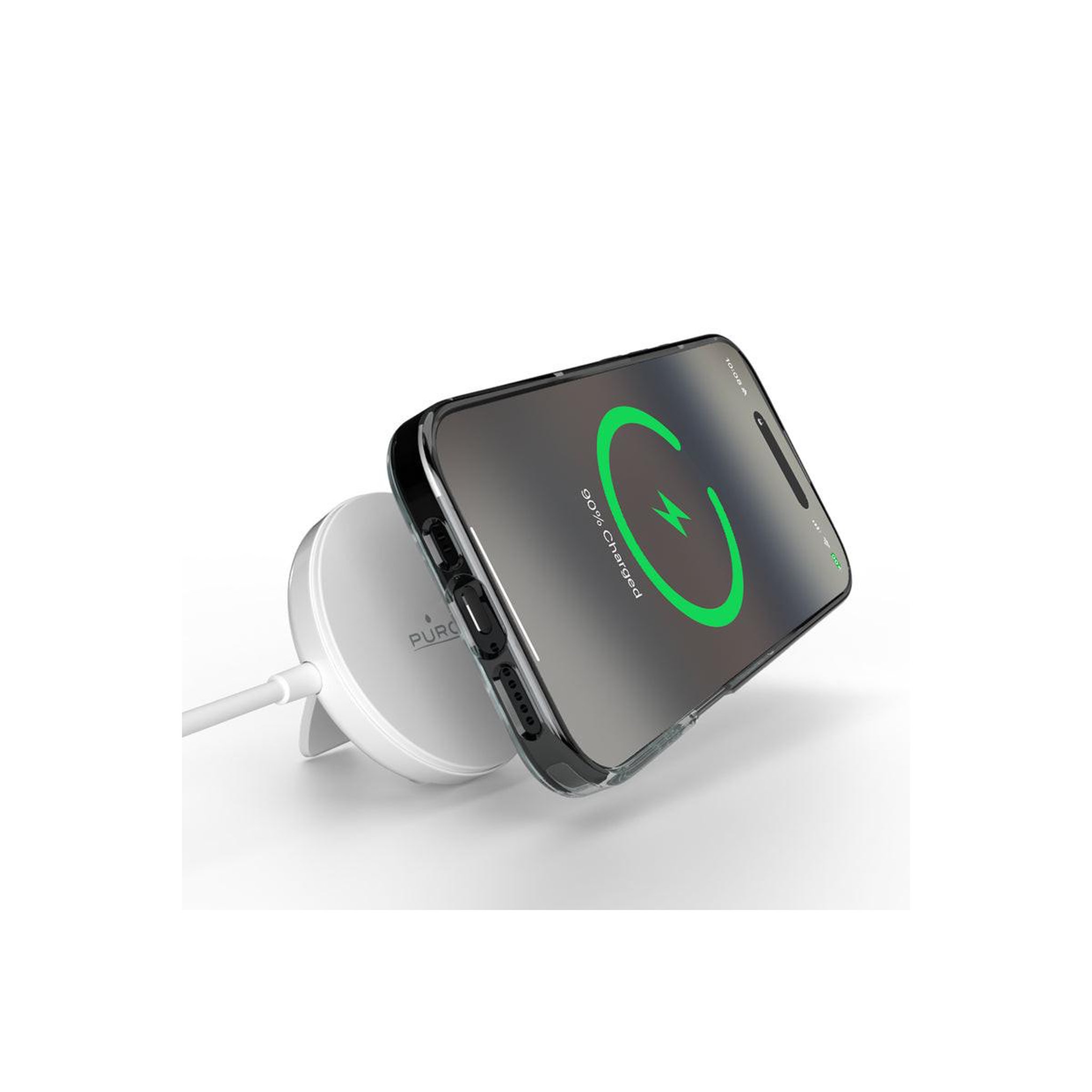 Voir la diapositive 3 : Puro Puro pucusbcmag3whi chargeur d'appareils mobiles smartphone blanc recharge sans fil intérieure
