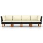 Voir la diapositive 3 : VIDAXL Canape de jardin a 4 places avec coussins Noir Resine tressee