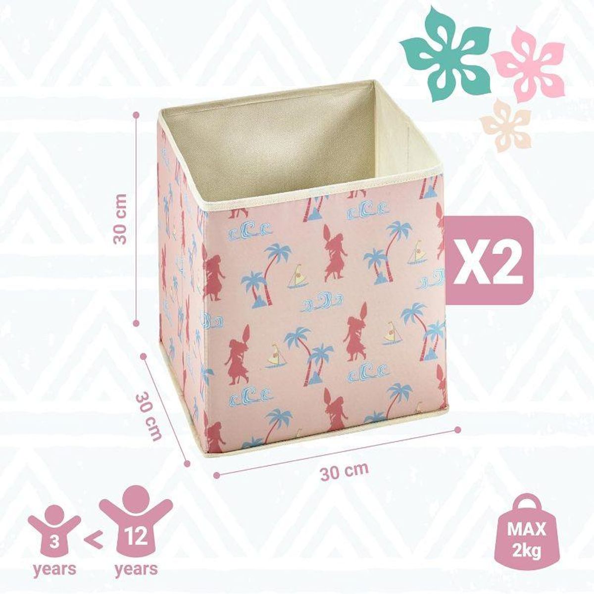 DISNEY Boites de Rangement Vaiana