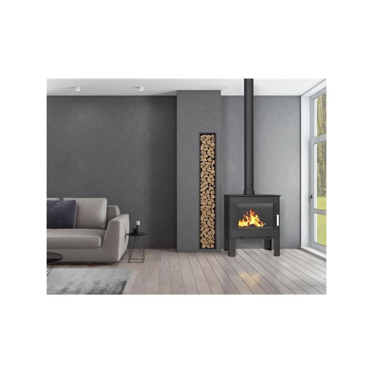 Supra Poêle à bois fonte 8.7kw noir - FR9016140B