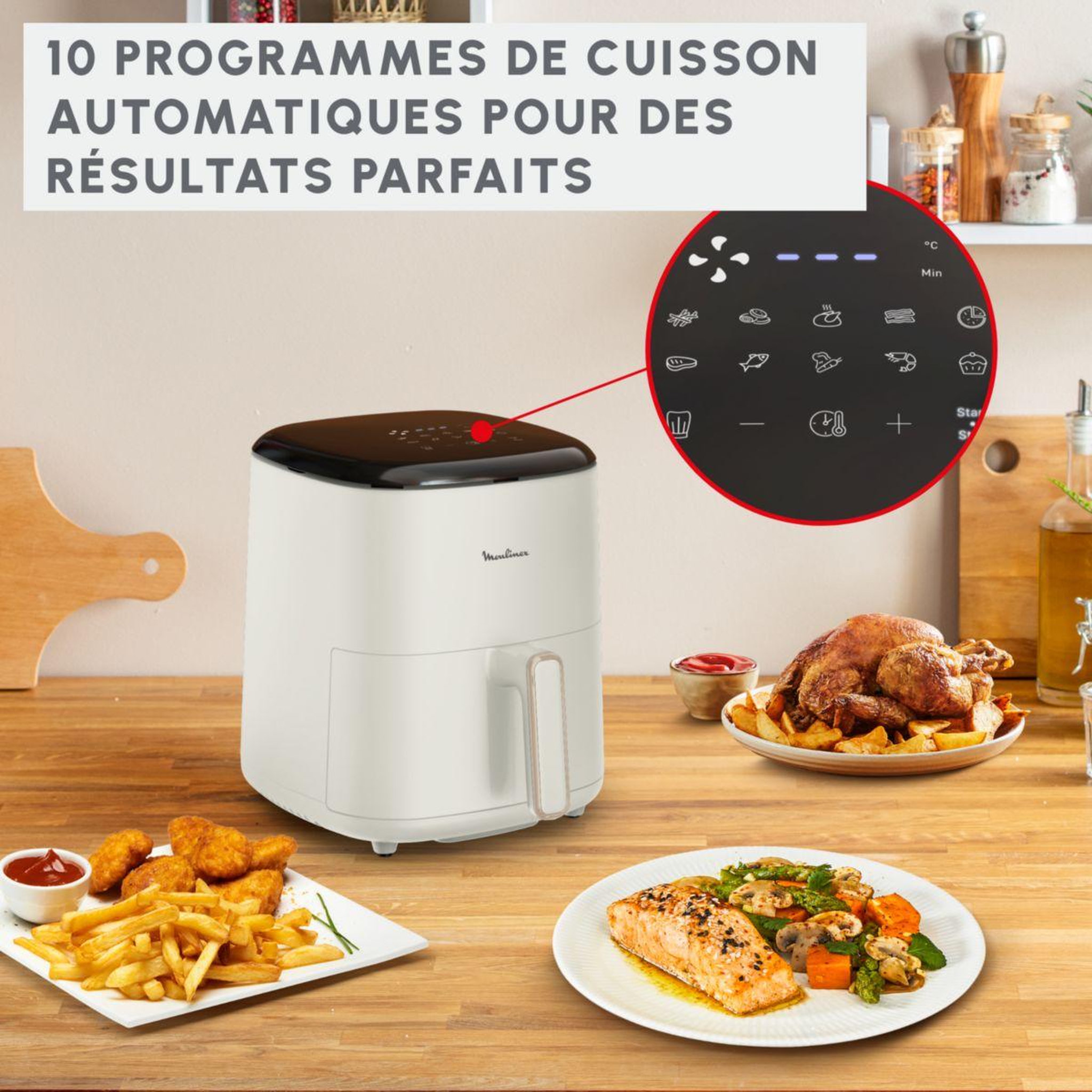 Voir la diapositive 3 : MOULINEX Friteuse sans huile EASY FRY MAX 5 L BEIGE EZ245A20