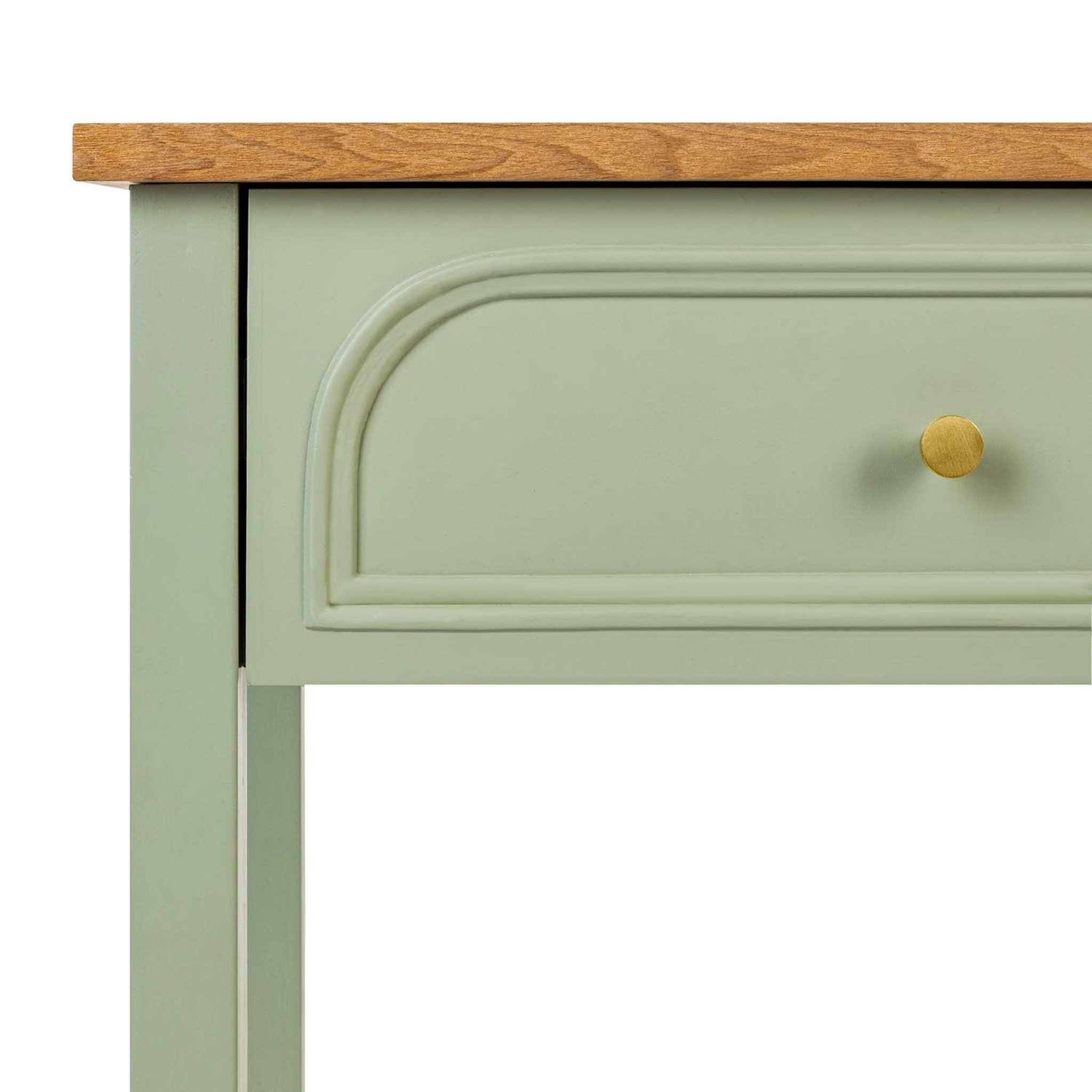 Voir la diapositive 4 : ATMOSPHERA Console 2 tiroirs en bois mohea - vert