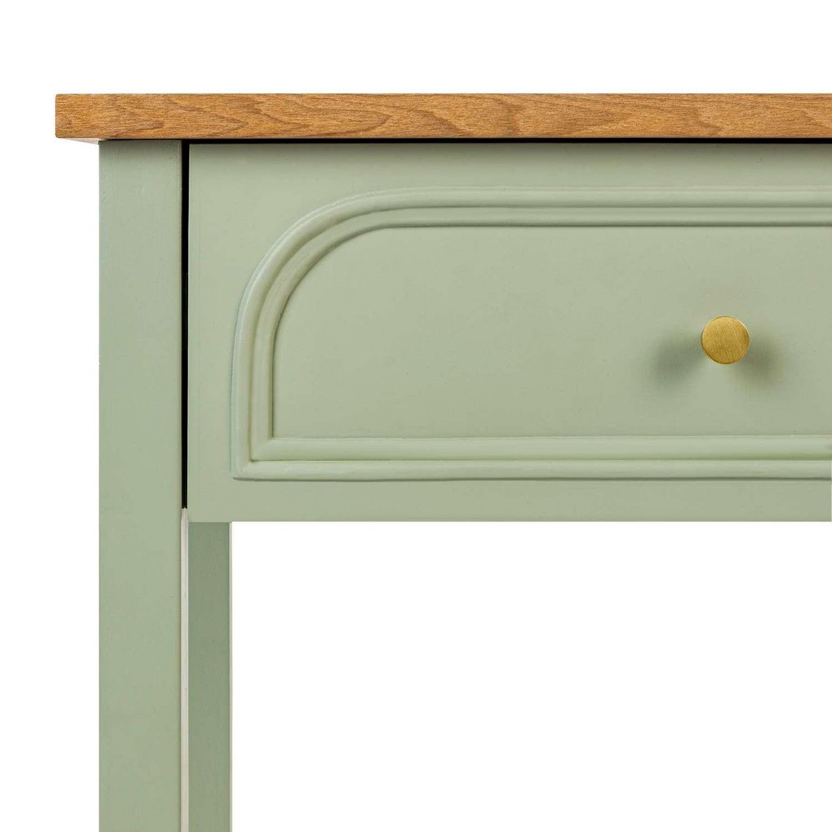 ATMOSPHERA Console 2 tiroirs en bois MOHEA - Vert