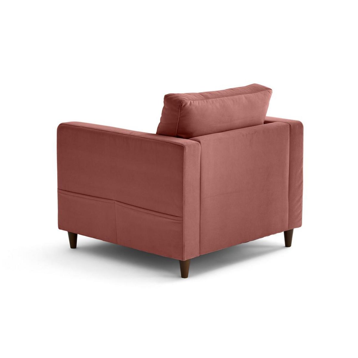 LISA DESIGN Anna - fauteuil avec poche en velours - pieds en bois